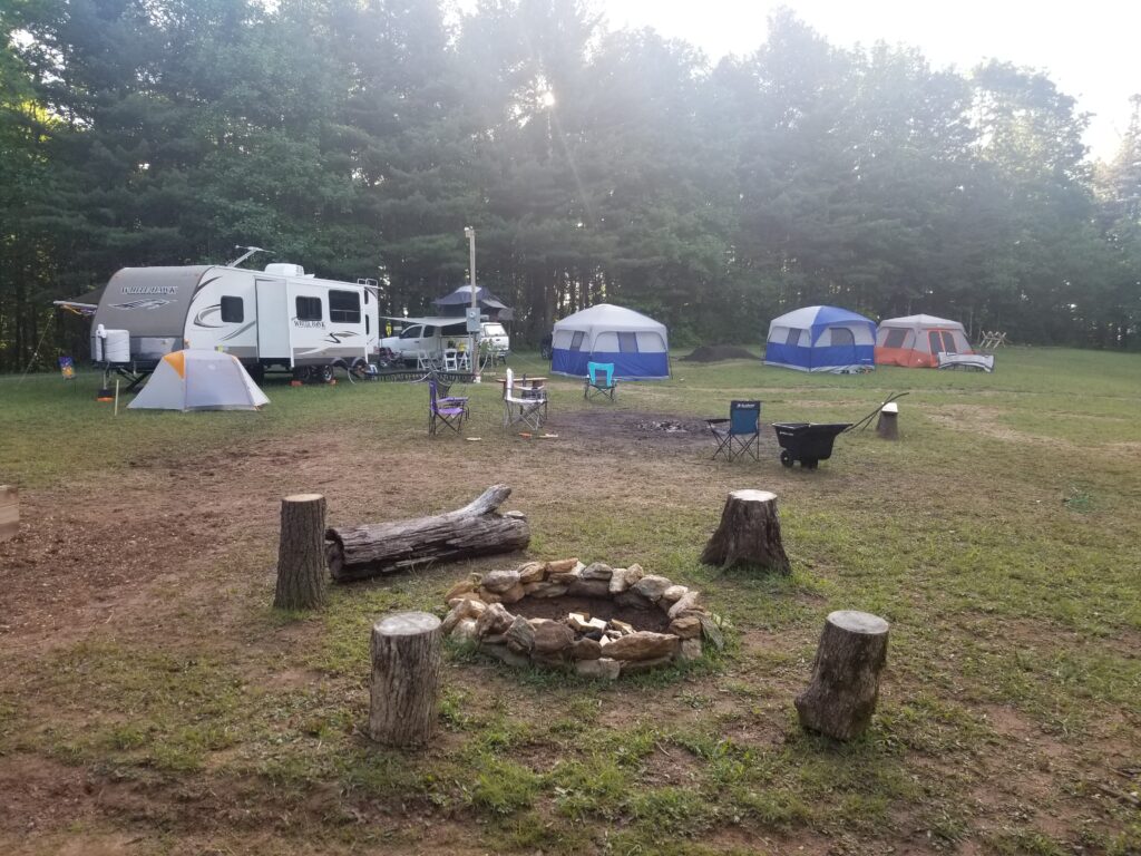 family campout at liberty ridge