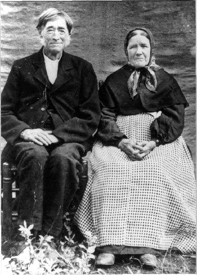 undated photograph of Abram and Mahala Evans